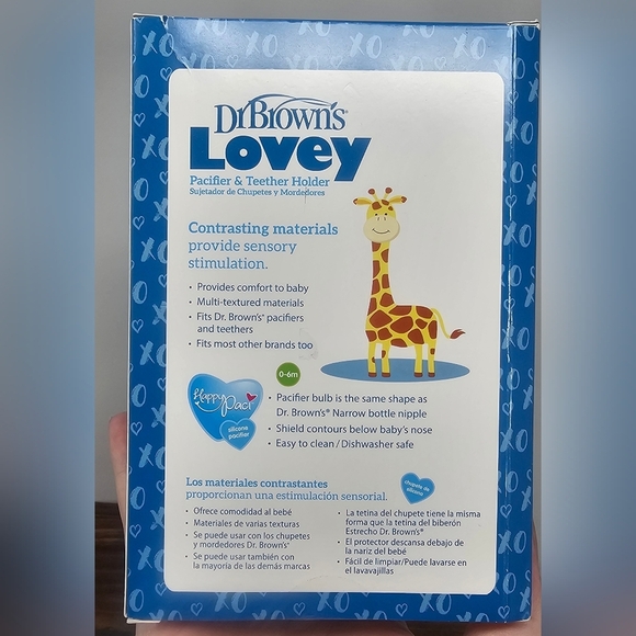 Dr. Brown's Baby Lovey GIRAFFE Pacifier and Teether Holder Happy Paci 0-12 m NEW - Picture 4 of 7